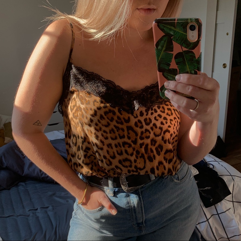Zara Printed Top with Lace